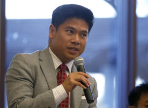 San Jose City Council District 4 candidate Lan Diep speaks during a candidate forum for San Jose City Council District 4 at the Berryessa Community Center in San Jose, Calif., on Monday, March 9, 2015.  (Nhat V. Meyer/Bay Area News Group)