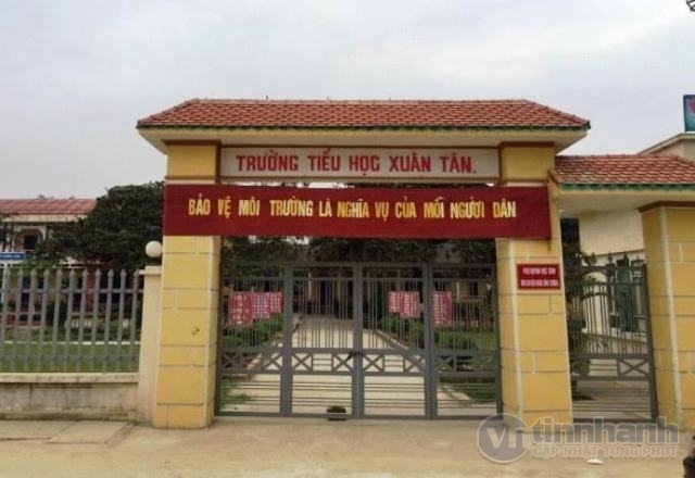  Trường Tiểu học Xuân Tân, nơi cô giáo Duyên làm hiệu phó. Ảnh: Vntinnhanh