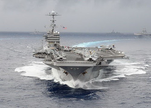 Hàng Không Mẫu Hạm USS George Washington của Mỹ, bố trí thường trực ở Nhật Bản - Ảnh: Reuters  